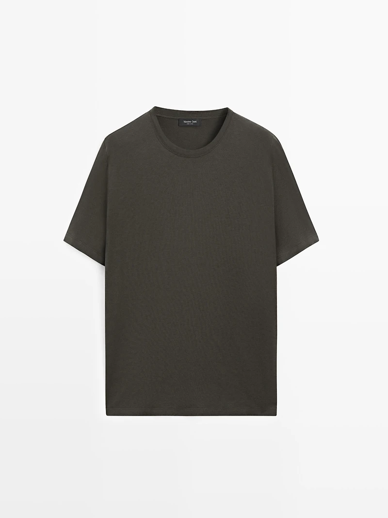 Short sleeve cotton blend T-shirt