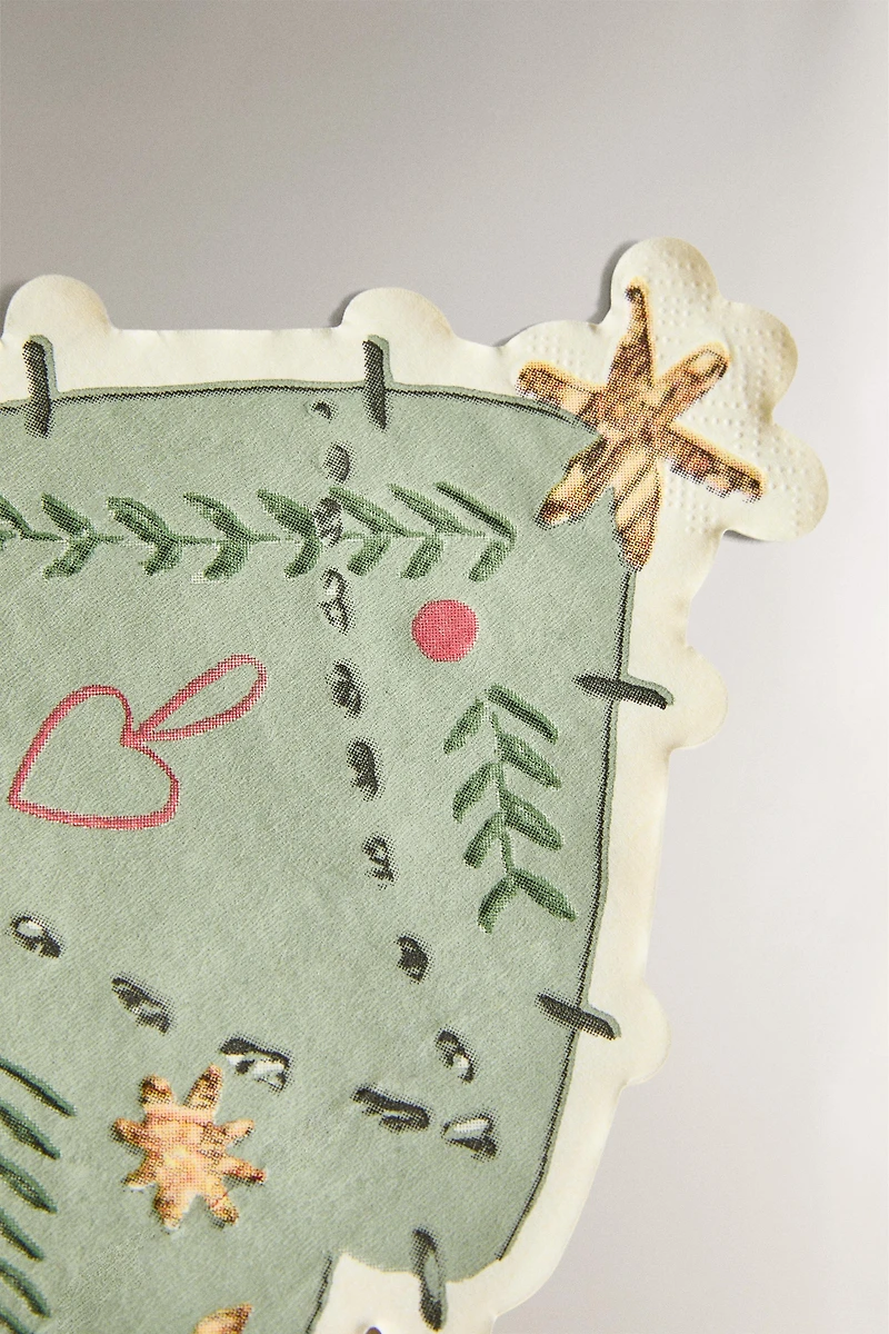 SET OF CHILDREN'S CHRISTMAS TREE PAPER NAPKINS (SET OF 20)