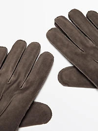 Gants en cuir caprin finition daim