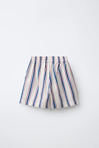 SHORTS À RAYURES