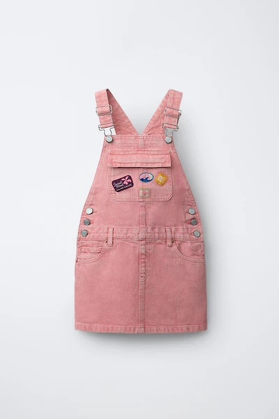 PATCHED PINAFORE DRESS