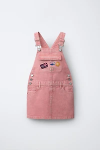 PATCHED PINAFORE DRESS
