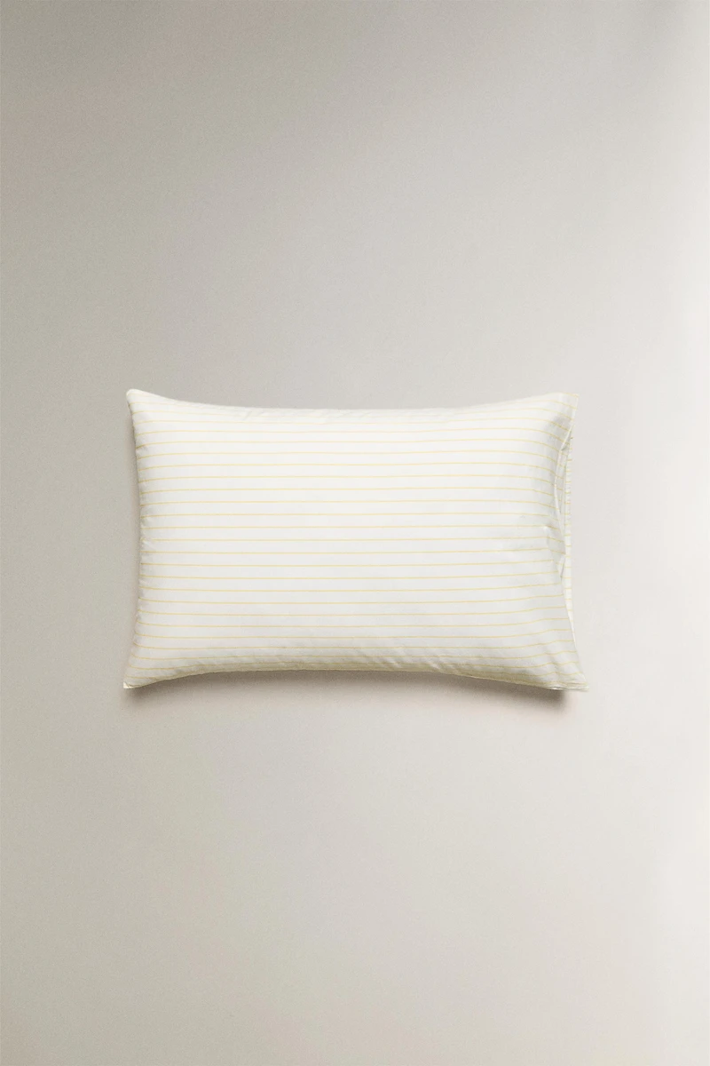 FADED STRIPED COTTON PILLOWCASE