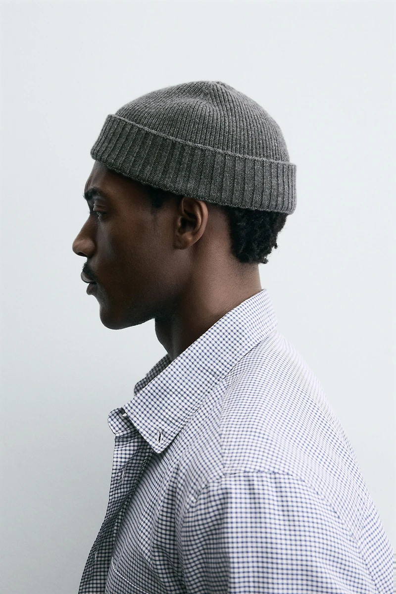 BONNET COURT MÉLANGE LAINE