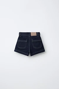 STRETCH DENIM SHORTS WITH POCKETS