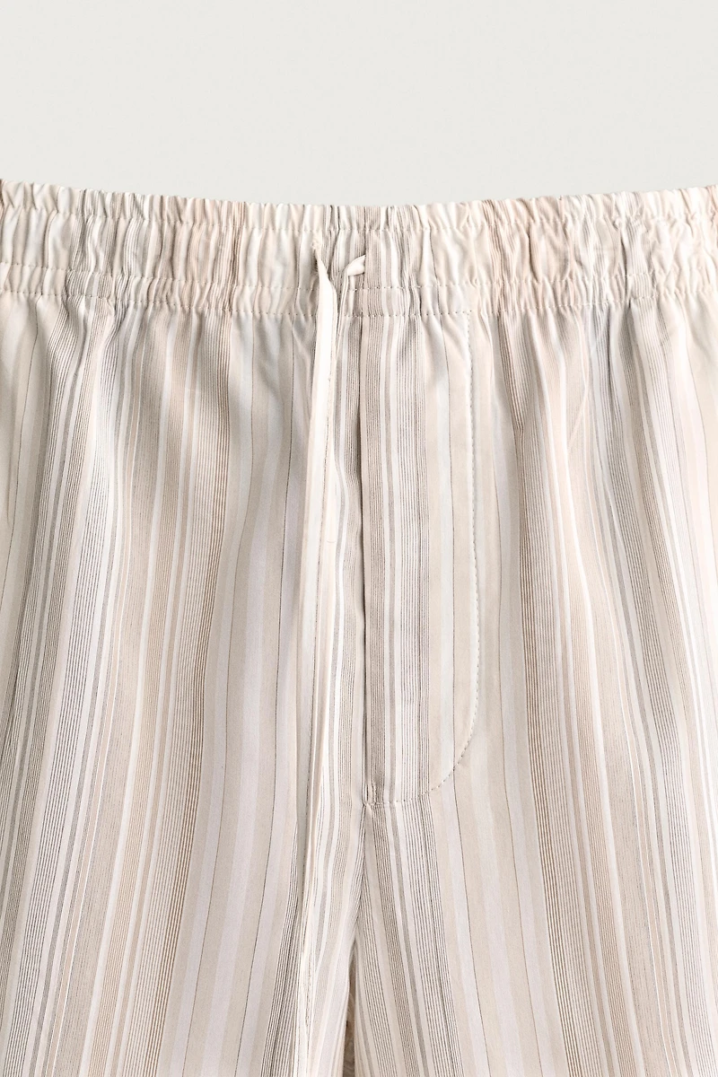 STRIPED RELAXED FIT SHORTS