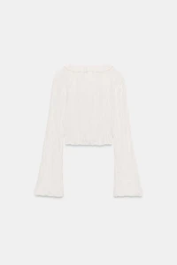 RUFFLED TIE TOP