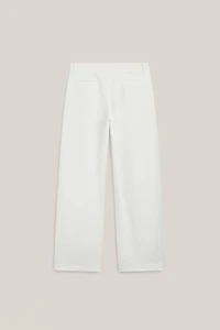 Flowing linen blend trousers with darts - LIMITED EDITION