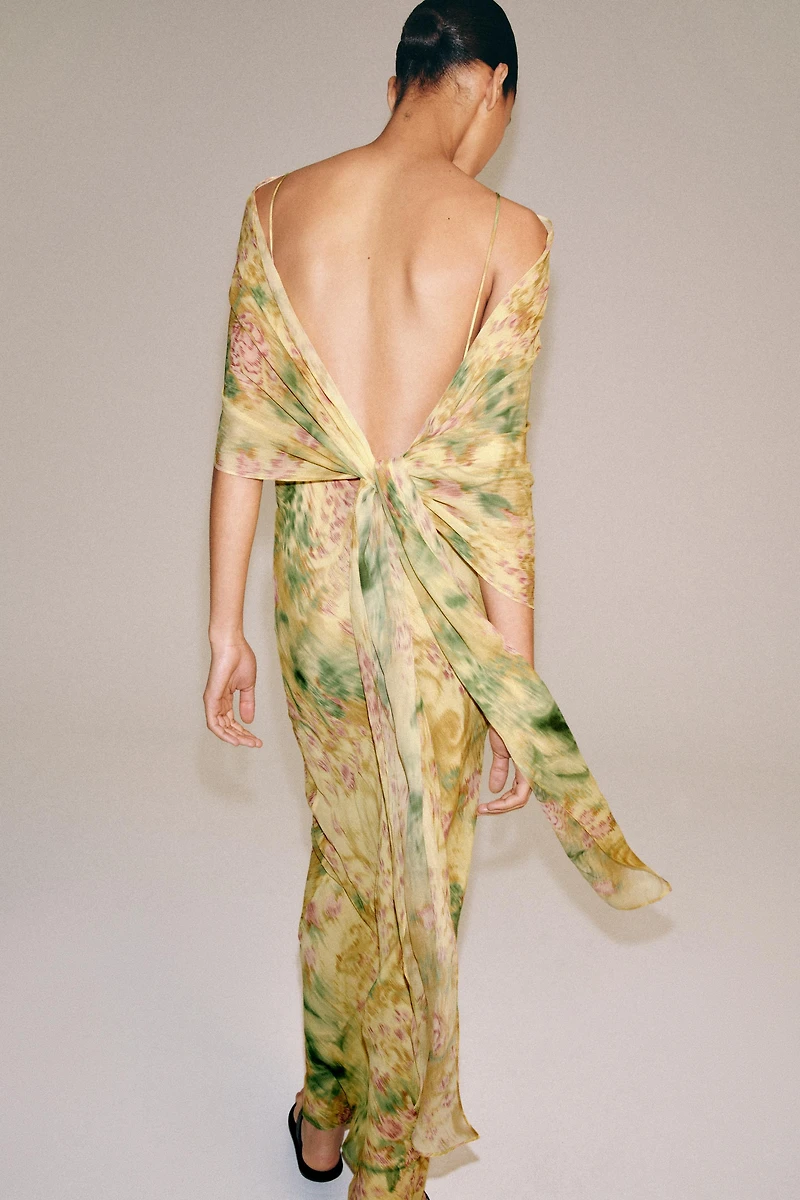 ZW COLLECTION PRINTED BOW DRESS
