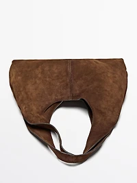 Sac lady moyen format en croûte de cuir