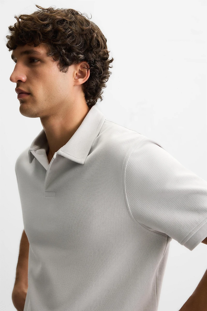 BASIC TEXTURED POLO SHIRT