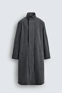 AARON LEVINE X ZARA LIGHTWEIGHT WASHED EFFECT TRENCH COAT