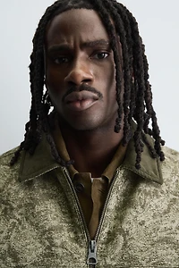 ABSTRACT JACQUARD QUILTED JACKET