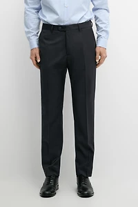 Striped 100% cool wool suit pants