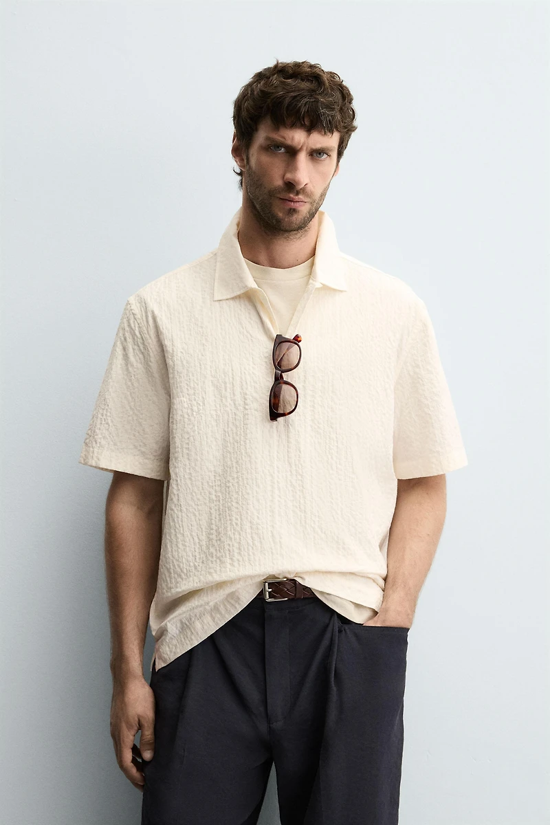 SEERSUCKER POLO SHIRT