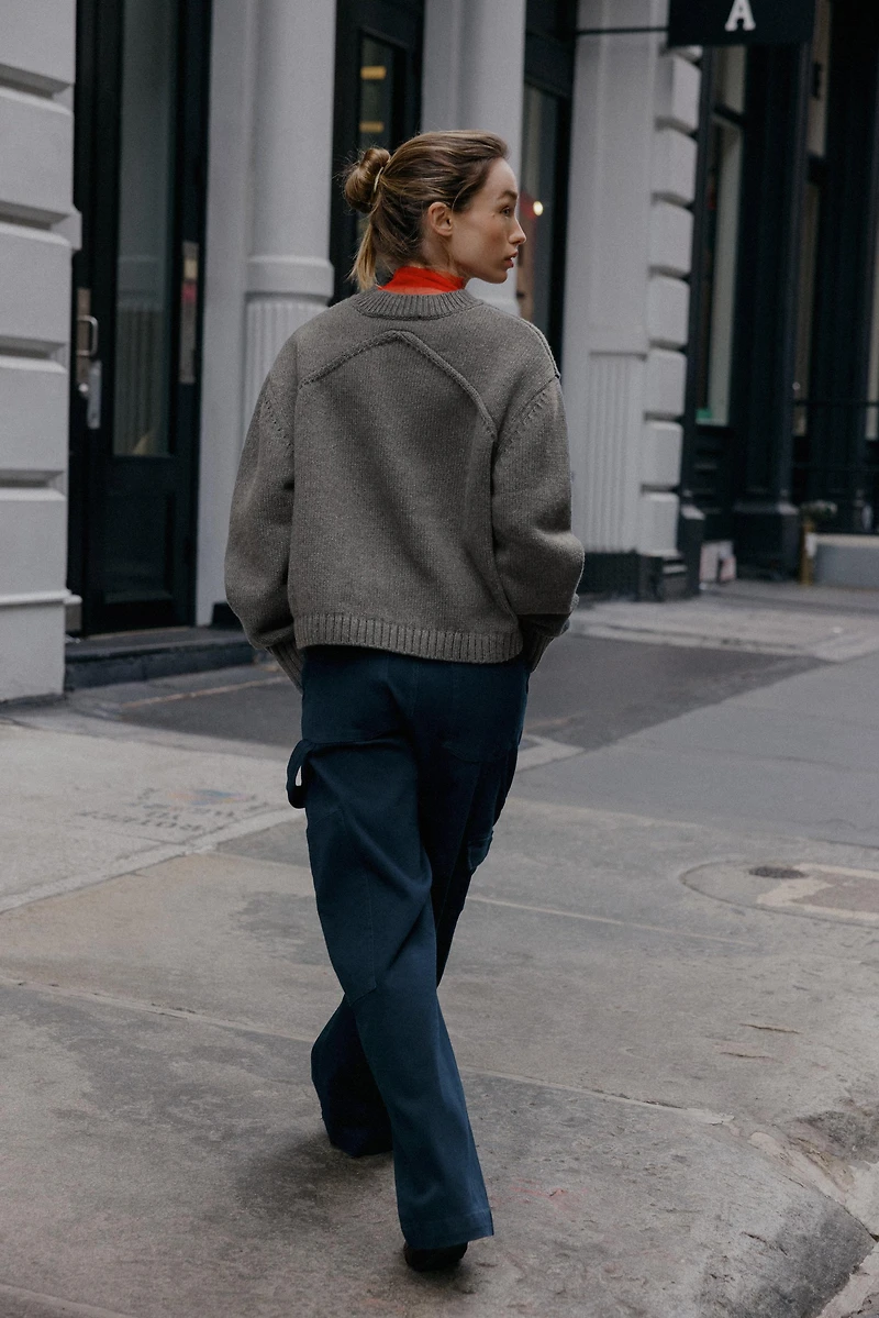 KNIT JUMPER WITH BACK DETAIL