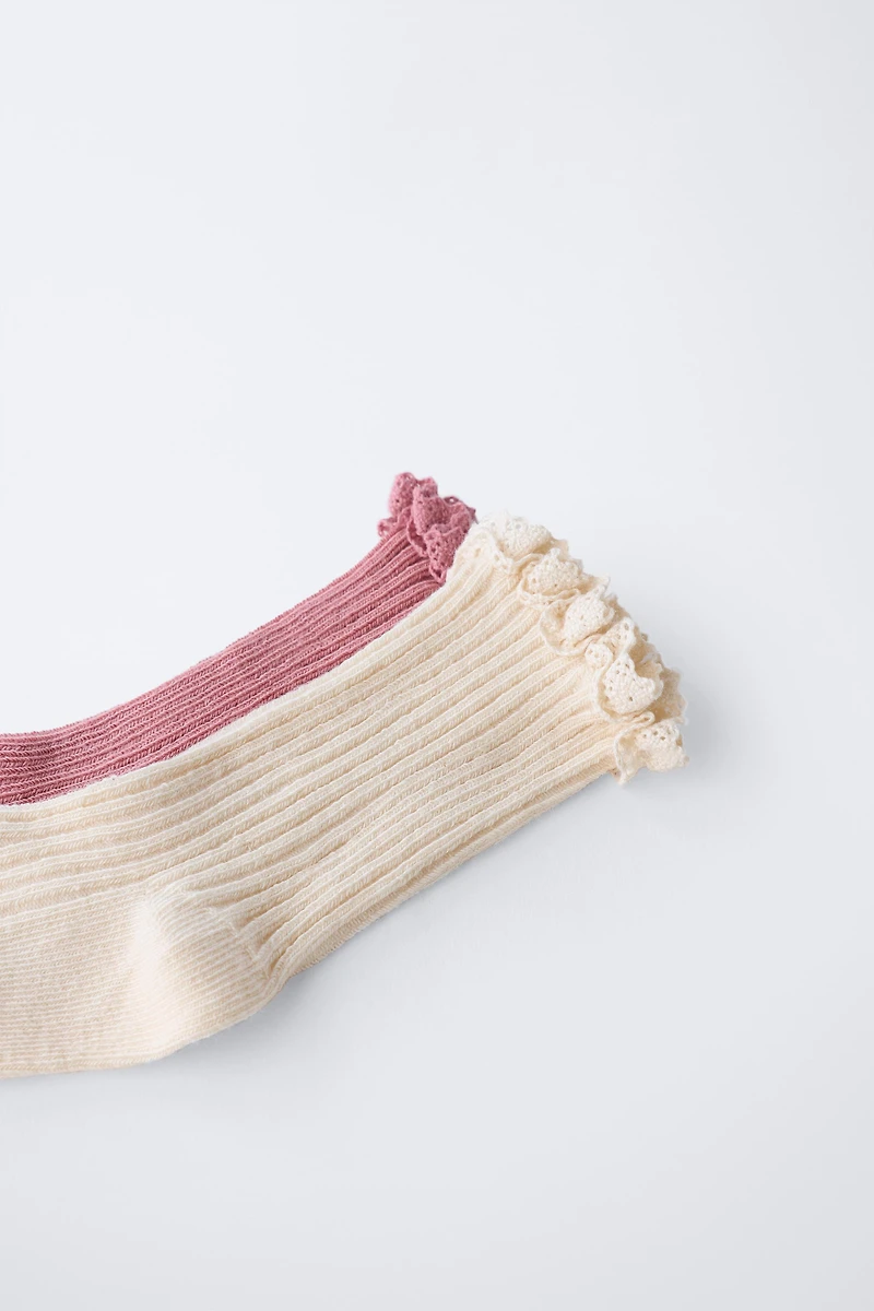 TWO-PACK OF LACE SOCKS