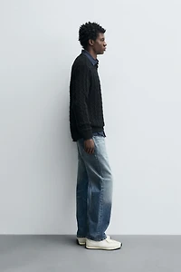 TEXTURED WOVEN SWEATER