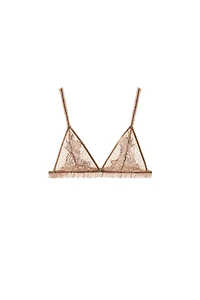 EMBROIDERED MESH BRA