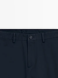 100% cotton slim fit trousers