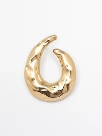 Textured hoop earrings