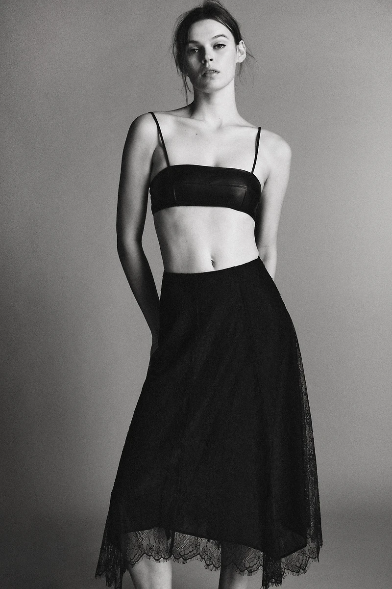 LACE MIDI SKIRT ZW COLLECTION