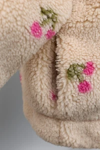 FAUX SHEARLING CHERRY JACKET