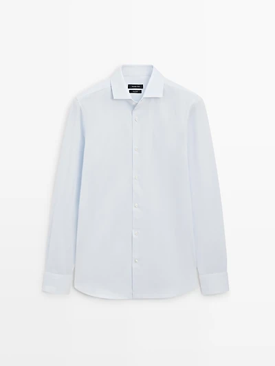 Chemise texturée 100 % coton