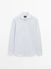 Chemise texturée 100 % coton