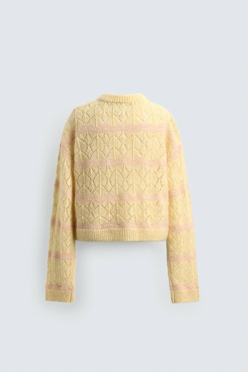 GILET EN MAILLE AJOURÉE HARRY LAMBERT FOR ZARA X DISNEY