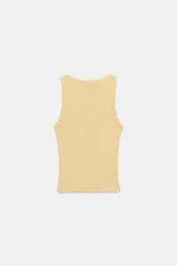 RIBBED SLEEVELESS TOP