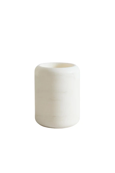 WHITE MARBLE BATHROOM TUMBLER