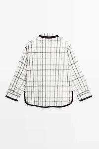 Cotton blend check shirt