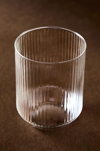 BOROSILICATE GLASS TUMBLER WITH RAISED LINES