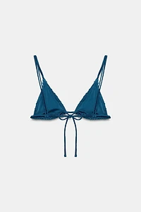 KNOTTED STRAP BIKINI TOP
