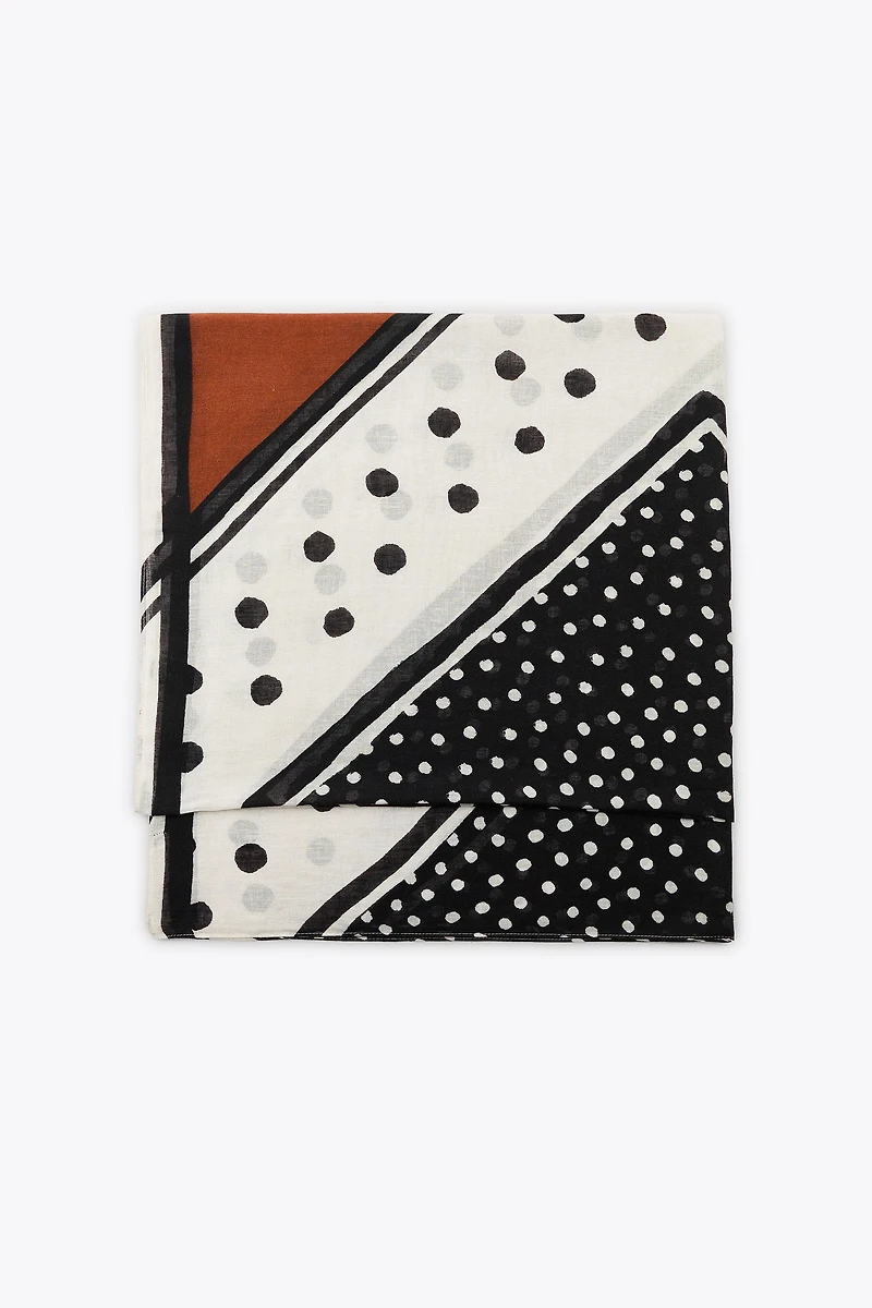 PRINTED COTTON SCARF