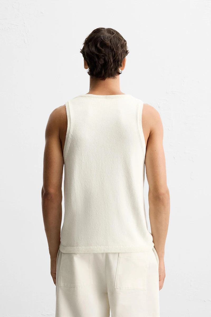 TEXTURED KNIT TANK TOP