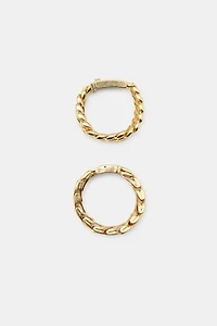 PACK OF 2 CHUNKY METAL BRACELETS