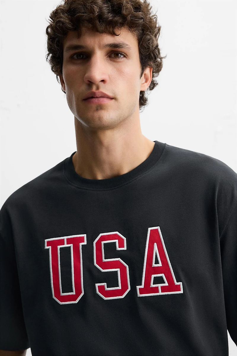 PATCH TEXT T-SHIRT