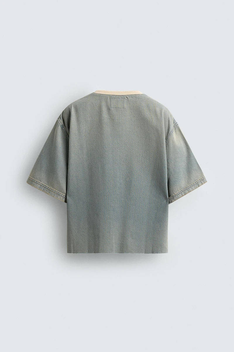WASHED DENIM T-SHIRT