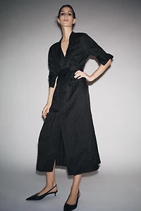 ZW COLLECTION LIMITED EDITION CRINKLED SATIN EFFECT DRESS