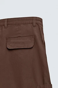 BALLOON FIT CARGO PANTS WITH SEAMS