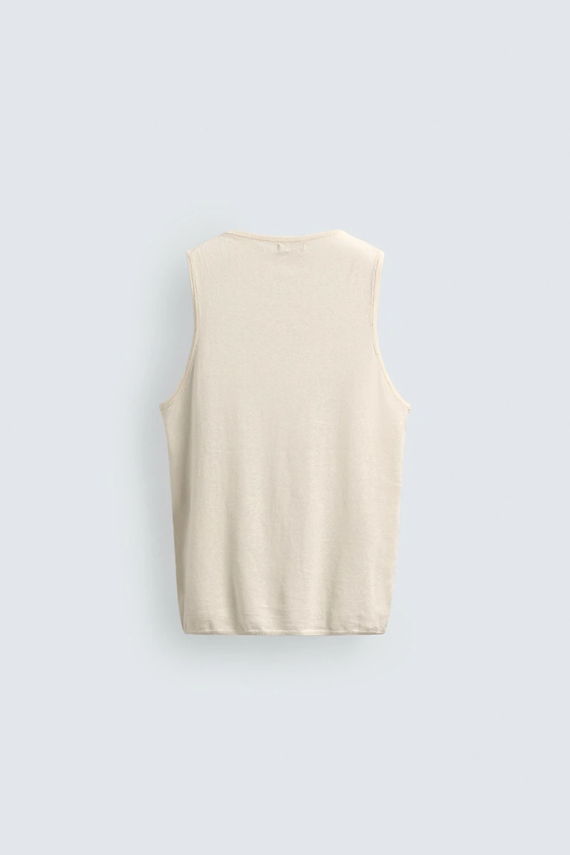 LINEN - COTTON KNIT TANK TOP