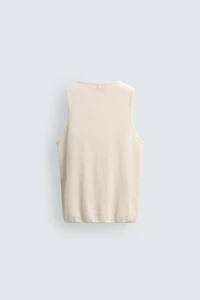 LINEN - COTTON KNIT TANK TOP