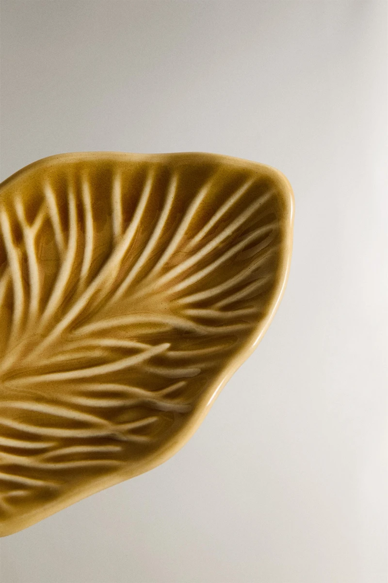 STONEWARE MINI LEAF PLATE
