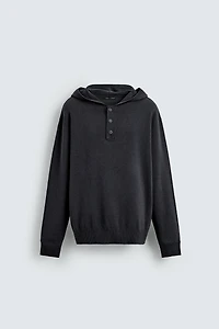 COTTON - WOOL HOODIE SWEATER