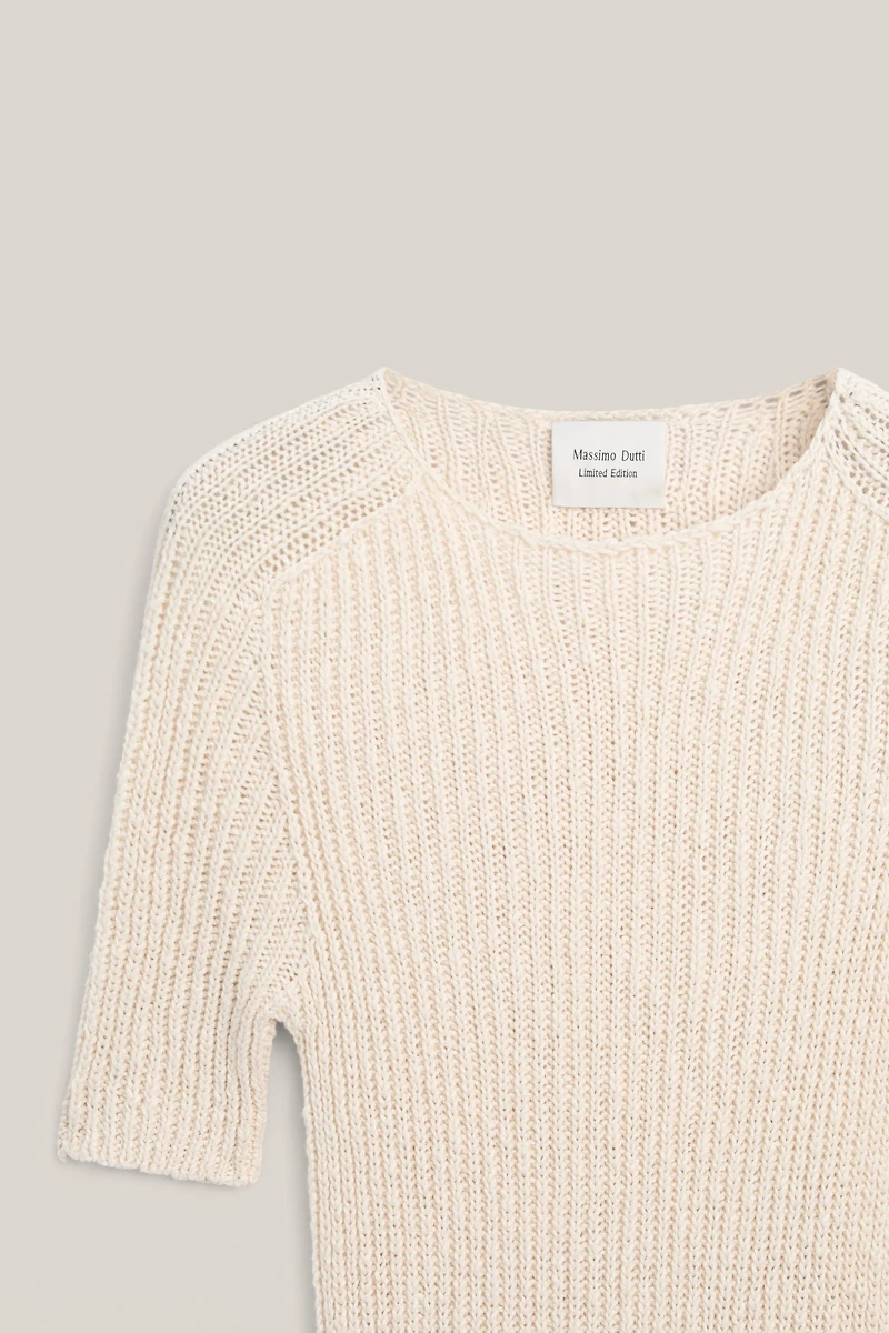 Pull en maille structurée avec lin - LIMITED EDITION