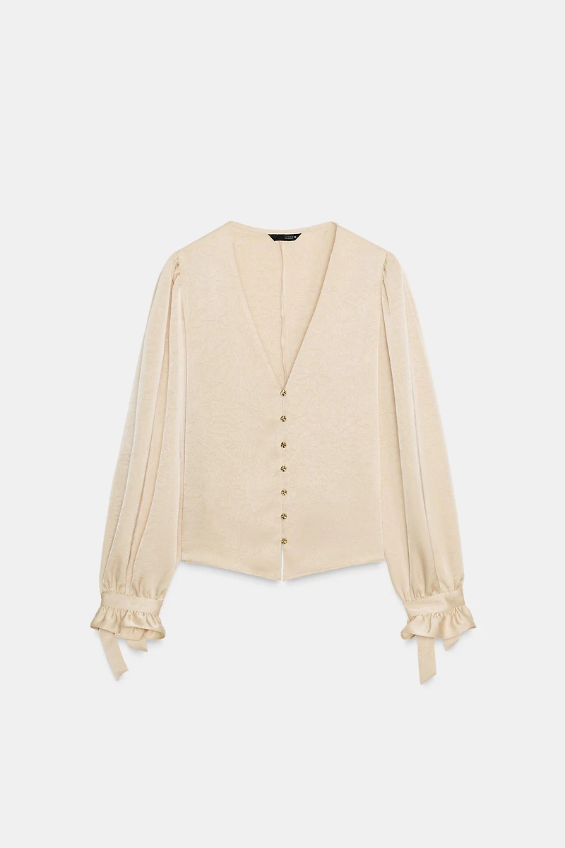 BLOUSE AJUSTÉE EFFET FROISSÉ