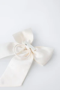 JEWELED BOW ELASTIC HAIR TIE