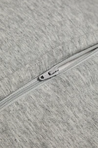 HOUSSE DE COUSSIN D'ÉDREDON EN JERSEY MÉLANGÉ GRIS